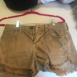 Free people shorts tan